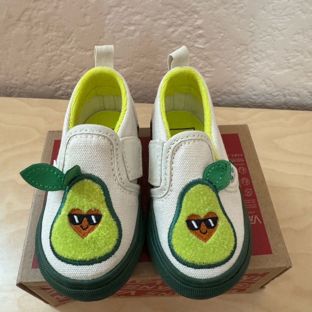 Kids Avocado Vans Slip-Ons
